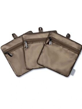 Lug Twinkle Large Pouch 3pc Set, Metallic Walnut NWT
